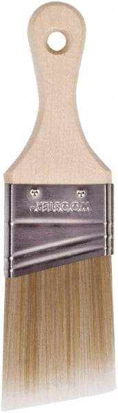 Wooster Brush - 2" Angled Polyester Angular Brush - 2-11/16" Bristle Length, 2-7/8" Wood Fluted Handle - Eagle Tool & Supply