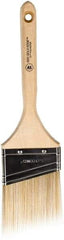 Wooster Brush - 3" Angled Polyester Angular Brush - 2-15/16" Bristle Length, 6-13/16" Wood Fluted Handle - Eagle Tool & Supply