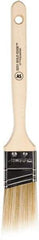 Wooster Brush - 1-1/2" Angled Polyester Angular Brush - 2-7/16" Bristle Length, 6-1/4" Wood Fluted Handle - Eagle Tool & Supply