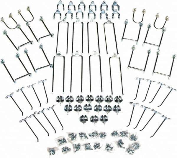 Triton - Silver Pegboard Wall Mounted Storage - For Use with DuraBoards, 1/4" & 1/8" Pegboards - Eagle Tool & Supply