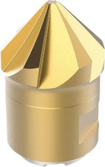 Seco - MP16 Grade F40M Carbide Chamfer Milling Tip Insert - TiAIN/TiN Finish, 6 Flutes, 1.95mm Cutting Diam, 6.5mm Depth of Cut, 23.8mm Extension - Eagle Tool & Supply