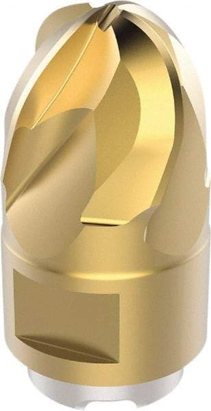 Seco - MP10 Grade MP3000 Carbide Ball Nose Milling Tip Insert - TiAIN/TiN Finish, 4 Flutes, 9.53mm Cutting Diam, 7mm Depth of Cut, 16mm Extension, 3/16" Cnr Rad - Eagle Tool & Supply