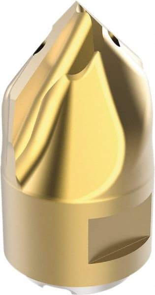 Seco - MP16 Grade F40M Carbide Chamfer Milling Tip Insert - TiAIN/TiN Finish, 2 Flutes, 16mm Cutting Diam, 7.4mm Depth of Cut, 26.4mm Extension - Eagle Tool & Supply