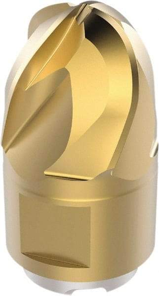 Seco - MP12 Grade F40M Carbide Ball Nose Milling Tip Insert - TiAIN/TiN Finish, 4 Flutes, 12mm Cutting Diam, 8mm Depth of Cut, 18.7mm Extension - Eagle Tool & Supply