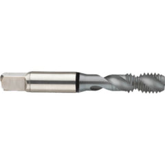 ‎M3 × 0.5 2FL 6H Cobalt Spiral Flute Semi-Bott Black Ring Tap-MolyGlide-45 Degree Helix - Eagle Tool & Supply