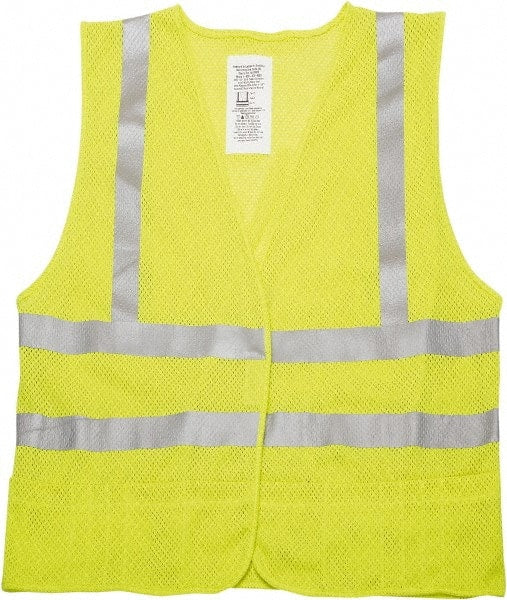Ability One - Size L Yellow Mesh Public Safety High Visibility Vest - Eagle Tool & Supply