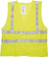 Ability One - Size L Yellow Mesh Public Safety High Visibility Vest - Eagle Tool & Supply
