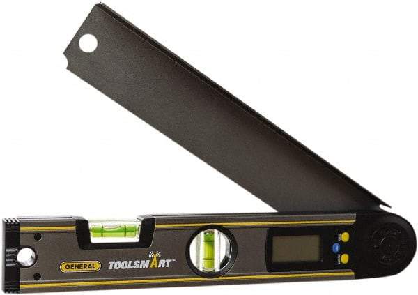 General - 0.1 (10 to 90°) Resolution Angle Combination Protractor & Inclinometer - 0.3° Accuracy, 222° Range, Data Output - Eagle Tool & Supply