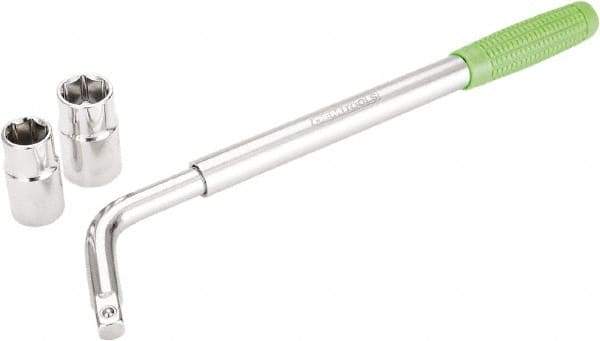 OEM Tools - 21" Long Cylindrical Shaped Lug Nut Wrench Tire Iron - Telescoping, 11/16, 3/4, 13/16, 7/8" Hex, 17, 19, 21, 22mm - Eagle Tool & Supply