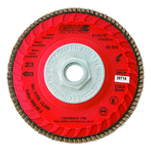 4 1/2″ × 5/8-11″ Z3 - 80 Grit - Compact Trimmable Premium Zirconia Z3 Flap Disc - Eagle Tool & Supply