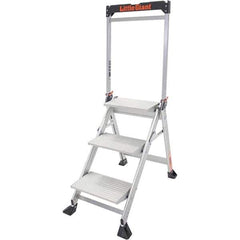 Little Giant Ladder - 3 Steps, 3' High, Type IAA Rating, Aluminum Step Stand - 375 Lb Capacity, 21-1/2" Base Width - Eagle Tool & Supply