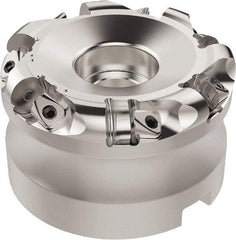 Seco - 37.33mm Cut Diam, 6mm Max Depth, 32mm Arbor Hole, 7 Inserts, RN.. 1207 Insert Style, Indexable Copy Face Mill - R220.26 Cutter Style, 9,400 Max RPM, 50mm High, Through Coolant, Series R220.26 - Eagle Tool & Supply