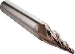 Seco - 3.82mm, 4 Flute, Single End, Solid Carbide, 2mm Corner Radius End Mill - 63mm OAL, 25° Helix, Right Hand Flute, 23.5mm LOC, Right Hand Cut - Eagle Tool & Supply