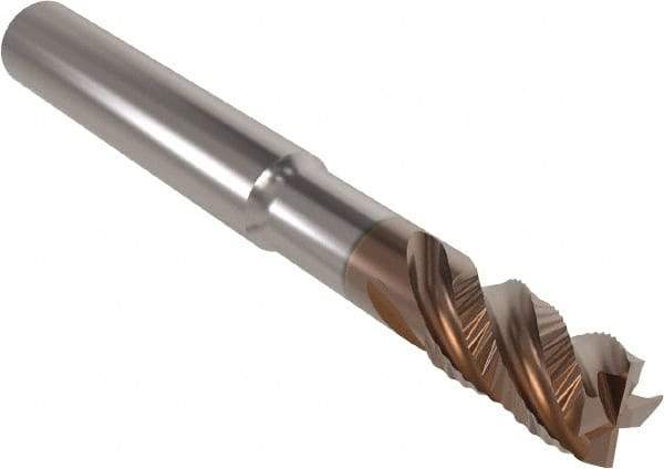 Seco - 6mm, 4 Flute, Single End, Solid Carbide, Corner Chamfer End Mill - 63mm OAL, 38° Helix, Right Hand Flute, 14mm LOC, Right Hand Cut - Eagle Tool & Supply