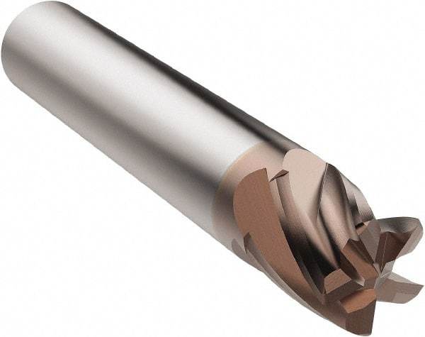Seco - 10mm, 5 Flute, Single End, Solid Carbide, 0.5mm Corner Radius End Mill - 66mm OAL, 30° Helix, Right Hand Flute, 10mm LOC, Right Hand Cut - Eagle Tool & Supply