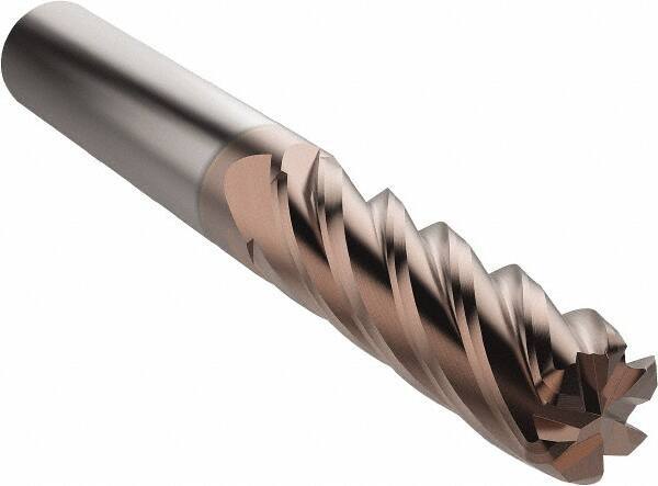 Seco - 10mm, 7 Flute, Single End, Solid Carbide, 2.5mm Corner Radius End Mill - 72mm OAL, 34° Helix, Right Hand Flute, 31mm LOC, Right Hand Cut - Eagle Tool & Supply