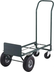 Ability One - 600 Lb Capacity 48" OAH Hand Truck - Steel Handle, Steel, Pneumatic Wheels - Eagle Tool & Supply
