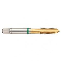 M12x1.0 6H 4-Flute Cobalt Green Ring Spiral Point Plug Tap-TiN - Eagle Tool & Supply