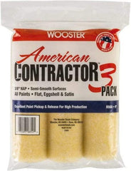 Wooster Brush - 3/8" Nap, 9" Wide Paint Roller Cover - Semi-Smooth Texture, Knitted - Eagle Tool & Supply