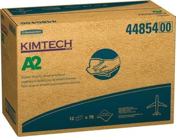 Kimtech - A2 Disposable Aerospace Wipes - Packet, 12-1/2" x 12" Sheet Size, White - Eagle Tool & Supply