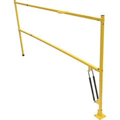 Vestil - Steel Rail Safety Gate - 4" Wide x 135" Door Height, Yellow - Eagle Tool & Supply