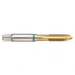 M10 x 1.5 Dia. - 6H - 3 FL - Cobalt Bottoming Green Ring Tap FORM-E-TiN - Eagle Tool & Supply