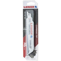 Lenox - 6" Long x 1" Thick, Bi-Metal Reciprocating Saw Blade - Tapered Profile, 8 TPI, Toothed Edge, Tang Shank - Eagle Tool & Supply