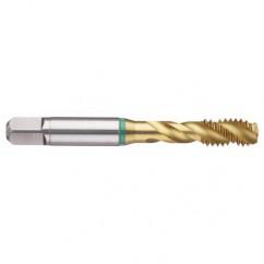 1-1/4-7 Dia. - 2B - 4 FL - Cobalt Bottoming Green Ring Tap FORM-E-TiN - Eagle Tool & Supply