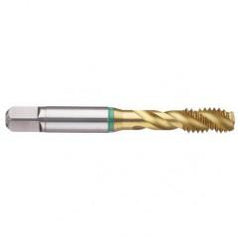 12-24 Dia. - 2B - 3 FL - Cobalt Bottoming Green Ring Tap FORM-E-TiN - Eagle Tool & Supply