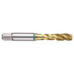 1-1/4-12 Dia. - 2B - 4 FL - Cobalt Bottoming Green Ring Tap FORM-E-TiN - Eagle Tool & Supply