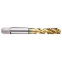 2-64 Dia. - 2B - 3 FL - Cobalt Bottoming Green Ring Tap FORM-E-TiN - Eagle Tool & Supply