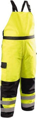 OccuNomix - Size XL, Yellow, Snap Front, Cold Weather Bib Overall - Polyester, 7 Pockets, Elastic Waistband - Eagle Tool & Supply