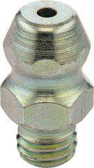 Umeta - Straight Head Angle, M6x1.0 UNF-2A Steel Standard Grease Fitting - 1/2" Overall Height - Eagle Tool & Supply