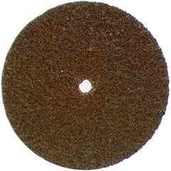 Merit Abrasives - 5" Coarse Grade Aluminum Oxide Deburring Disc - 7/8" Center Hole, Hook & Loop Connection, Brown, 10,000 Max RPM - Eagle Tool & Supply