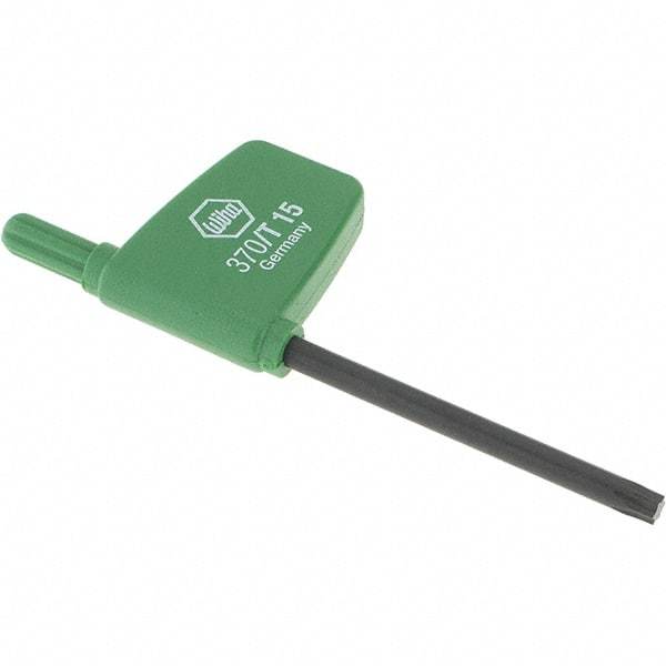 Wiha - T15 Torx Key - Flag-Style, 45mm Length Under Head, 3.1" OAL - Eagle Tool & Supply