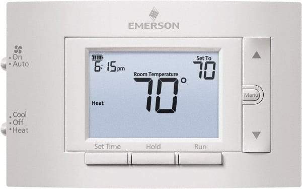 White-Rodgers - 50 to 99°F, 1 Heat, 1 Cool, Digital Programmable Thermostat - 20 to 30 Volts, 1.77" Inside Depth x 1.77" Inside Height x 5-1/4" Inside Width, Horizontal Mount - Eagle Tool & Supply