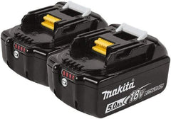 Makita - 18 Volt Lithium-Ion Power Tool Battery - 6 Ahr Capacity, 55 min Charge Time, Series LXT - Eagle Tool & Supply