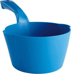 Remco - 32 oz Blue Polypropylene Round Bottom Scoop - 6.8" Wide x 5.3" Deep Bowl, 5-1/2" Handle Length, 11.6" OAL - Eagle Tool & Supply