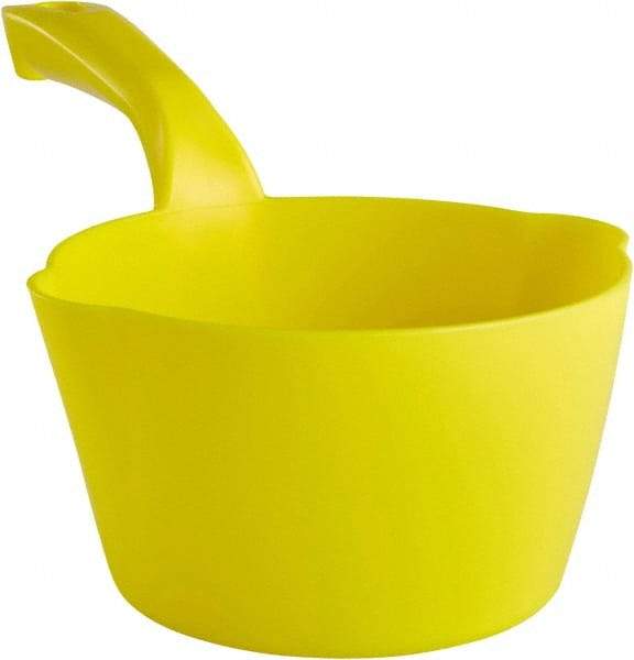 Remco - 32 oz Yellow Polypropylene Round Bottom Scoop - 6.8" Wide x 5.3" Deep Bowl, 5-1/2" Handle Length, 11.6" OAL - Eagle Tool & Supply