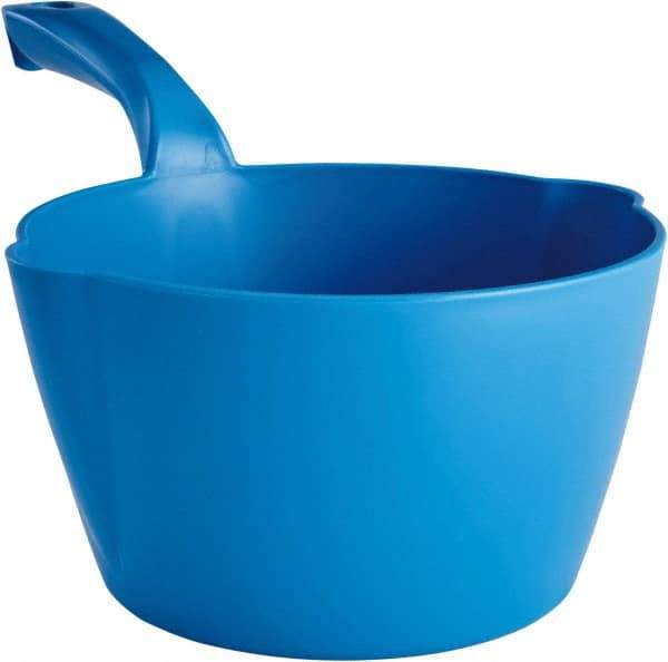 Remco - 64 oz Blue Polypropylene Round Bottom Scoop - 8.3" Wide x 4-1/2" Deep Bowl, 5-1/2" Handle Length, 13" OAL - Eagle Tool & Supply