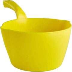 Remco - 64 oz Yellow Polypropylene Round Bottom Scoop - 8.3" Wide x 4-1/2" Deep Bowl, 5-1/2" Handle Length, 13" OAL - Eagle Tool & Supply