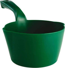 Remco - 32 oz Green Polypropylene Round Bottom Scoop - 6.8" Wide x 5.3" Deep Bowl, 5-1/2" Handle Length, 11.6" OAL - Eagle Tool & Supply