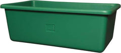 Remco - 70 Gal Green Rectangular Polyethylene Tub - 17" High x 26-1/2" Diam - Eagle Tool & Supply