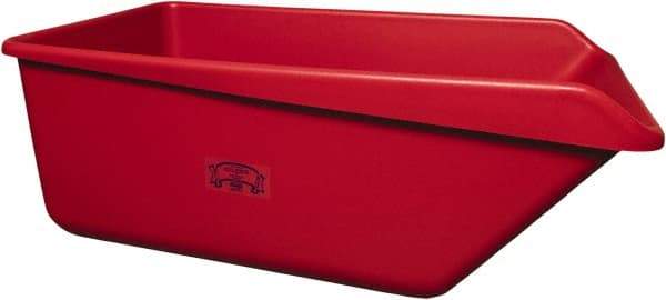 Remco - 149 Gal Red Rectangular Polyethylene Tub - 21-3/4" High x 32" Diam - Eagle Tool & Supply