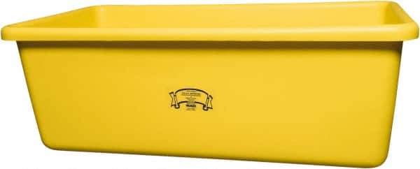 Remco - 70 Gal Yellow Rectangular Polyethylene Tub - 17" High x 26-1/2" Diam - Eagle Tool & Supply