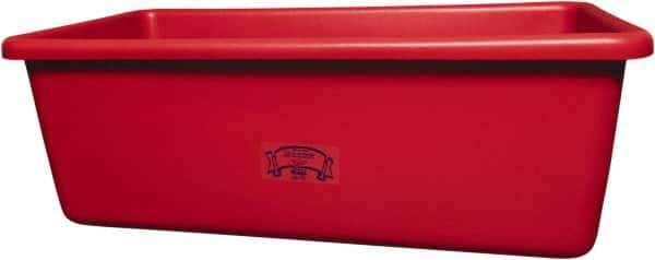 Remco - 70 Gal Red Rectangular Polyethylene Tub - 17" High x 26-1/2" Diam - Eagle Tool & Supply