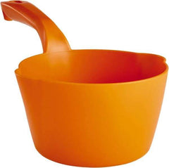 Remco - 32 oz Orange Polypropylene Round Bottom Scoop - 6.8" Wide x 5.3" Deep Bowl, 5-1/2" Handle Length, 11.6" OAL - Eagle Tool & Supply