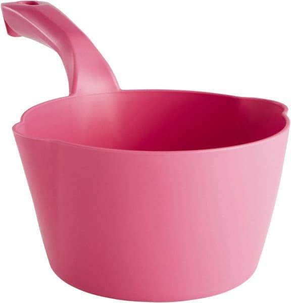 Remco - 32 oz Pink Polypropylene Round Bottom Scoop - 6.8" Wide x 5.3" Deep Bowl, 5-1/2" Handle Length, 11.6" OAL - Eagle Tool & Supply