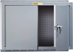 Little Giant - Wall Storage Cabinet - Steel, 48" Wide x 10" Deep x 24" High, Gray - Eagle Tool & Supply