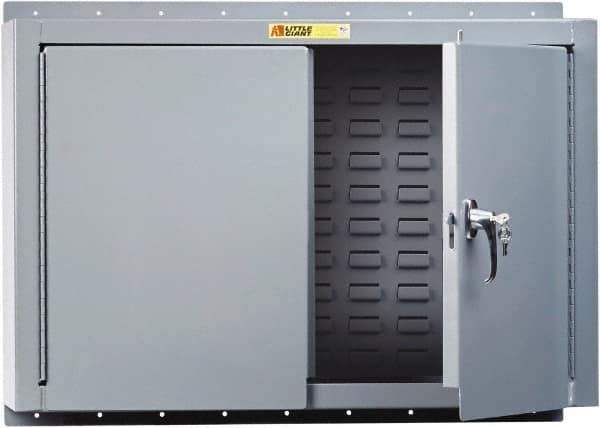 Little Giant - Wall Storage Cabinet - Steel, 48" Wide x 10" Deep x 24" High, Gray - Eagle Tool & Supply
